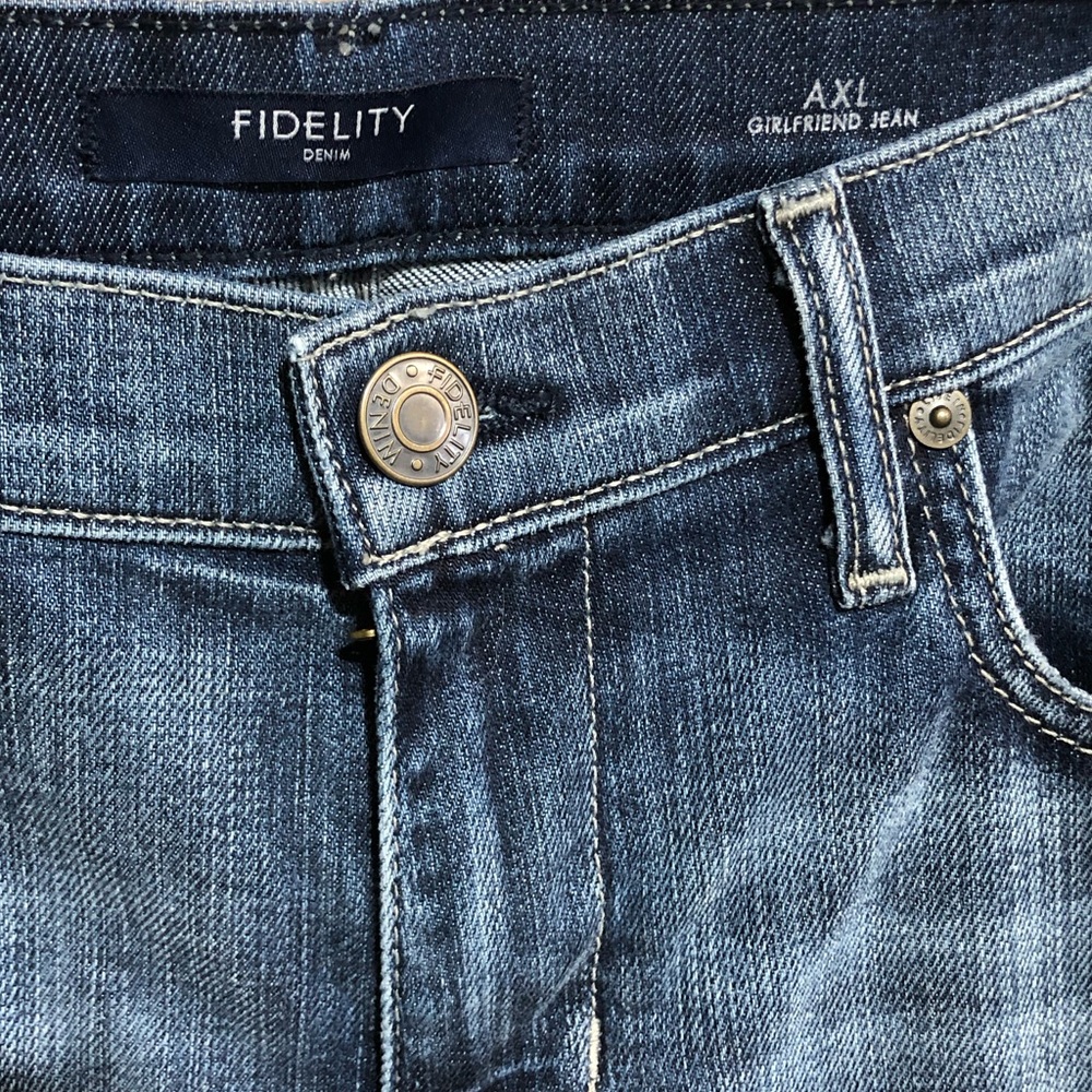 Fidelity AXL Girlfriend Jean Exile Vintage Sz 27 Medium Wash - Picture 3 of 16